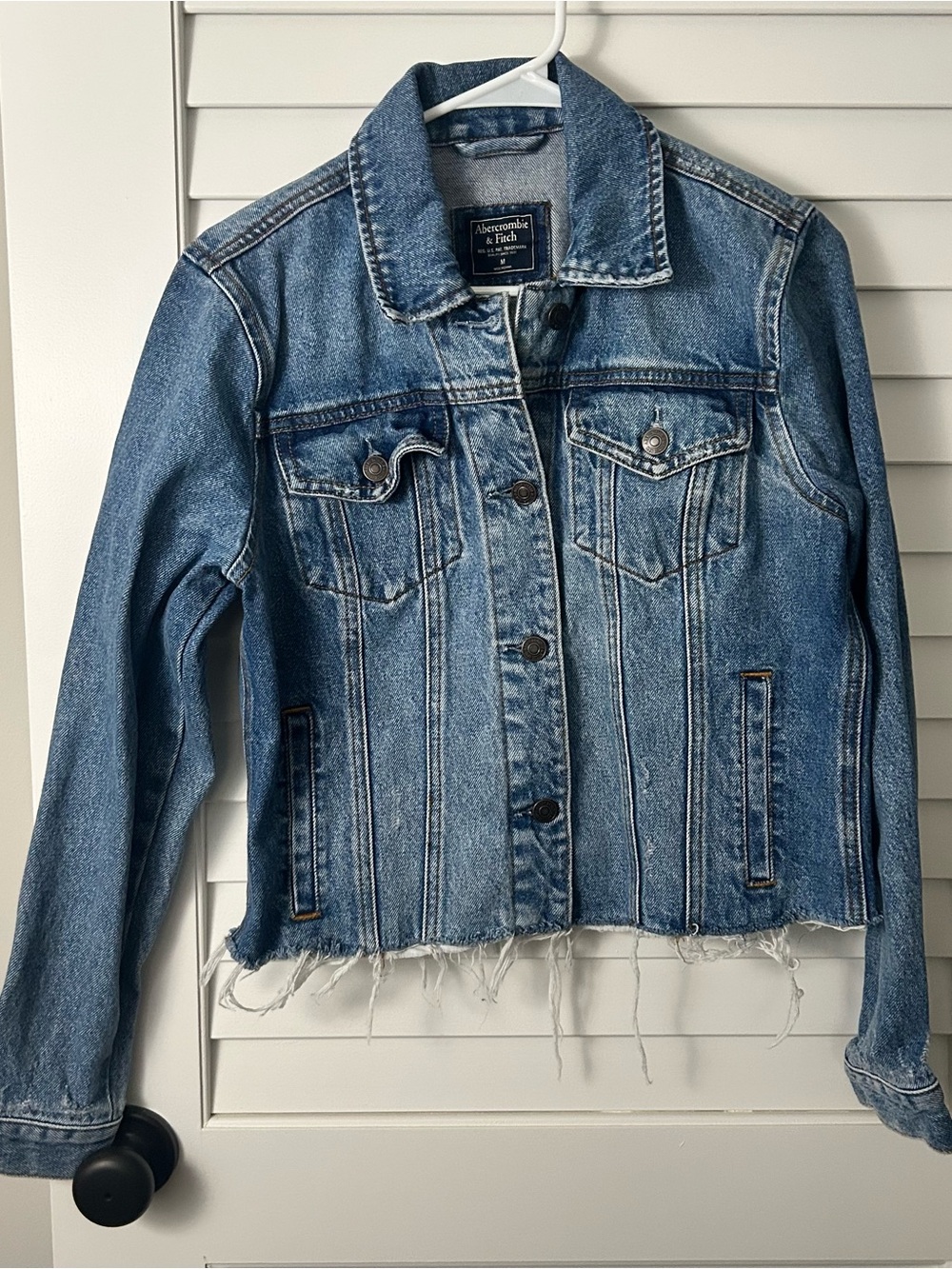 Abercrombie & Fitch Blue Denim Jacket with Contrast Stitching